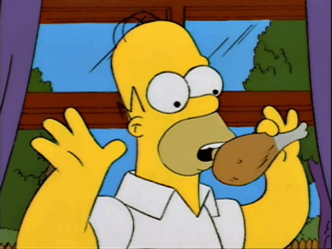The way Homer eats this turkey leg always kills me : r/TheSimpsons