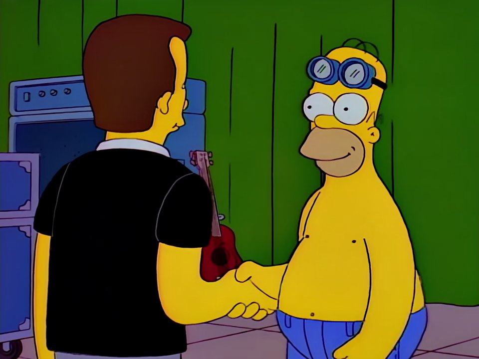 Homer Simpson, Smiling Politely