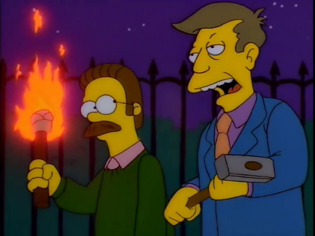 Oh, There's no justice like angry-mob justice : r/TheSimpsons