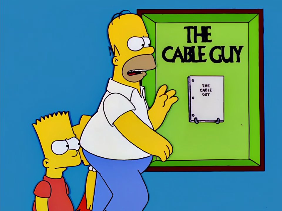 Frinkiac - S11E03 - And there's that awful script from The Cable Guy ...
