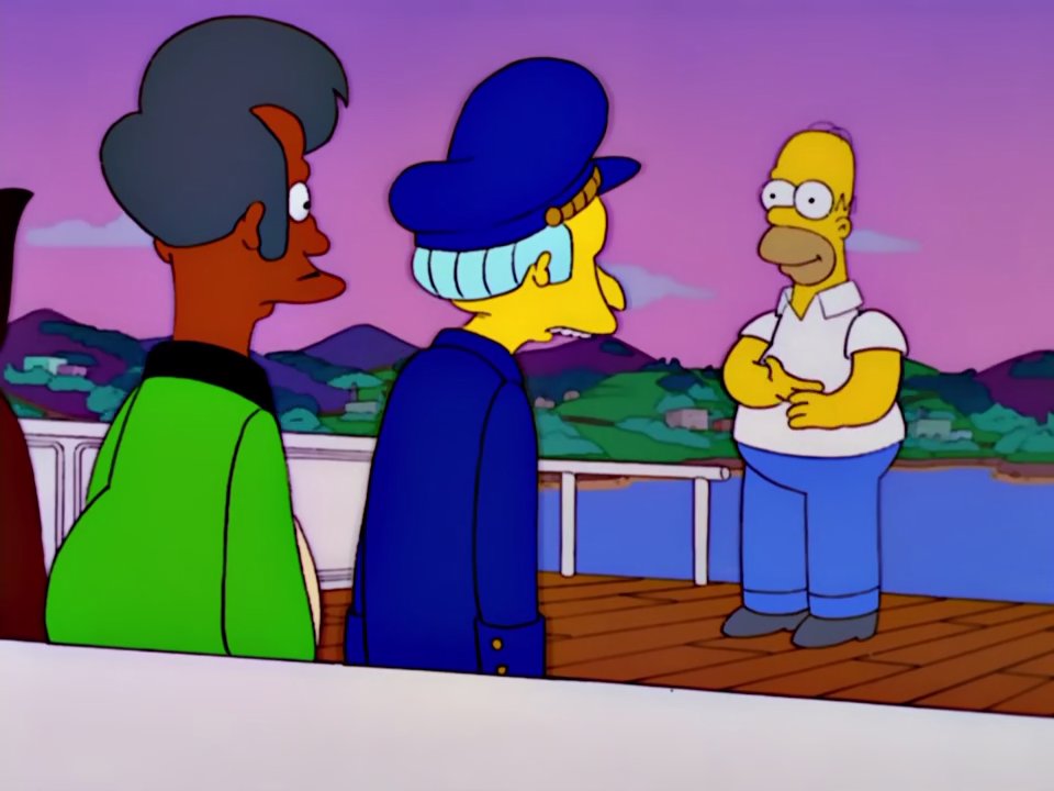 Frinkiac - S13E08 - Well, we're almost home. Has everyone keistered ...