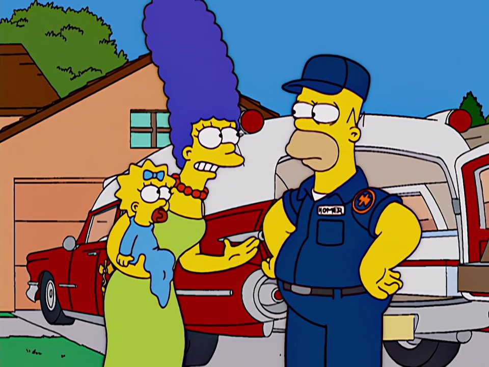 Simpsons First Aid Frinkiac - S15E10 - Homer, you left two jobs and bought an ambulance ...