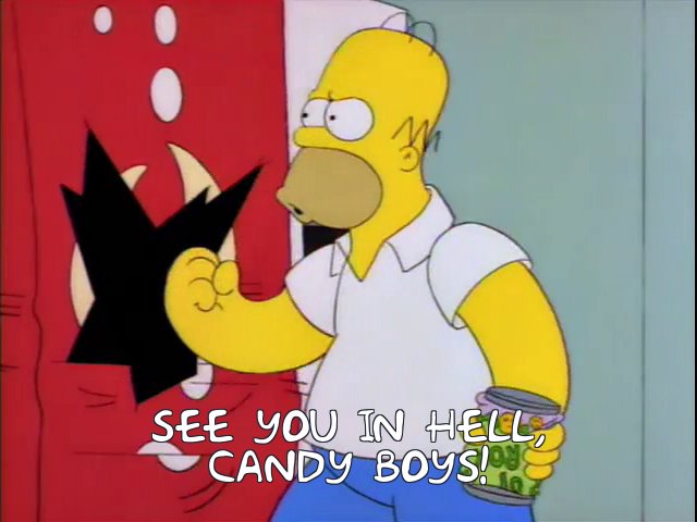 Frinkiac S06e09 See You In Hell Candy Boys