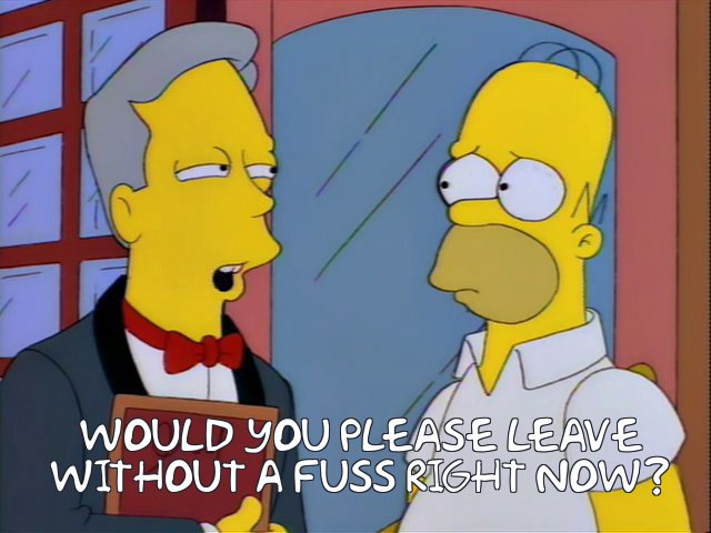 Good evening, sir... : r/TheSimpsons