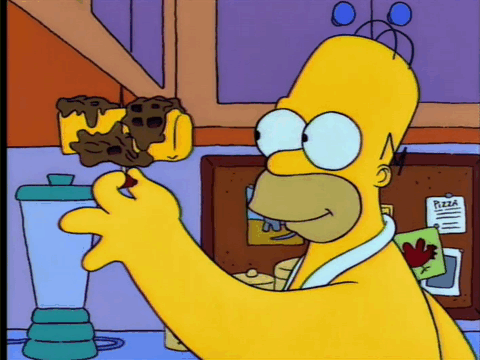 homer eats a patented space age out of this world moon waffle